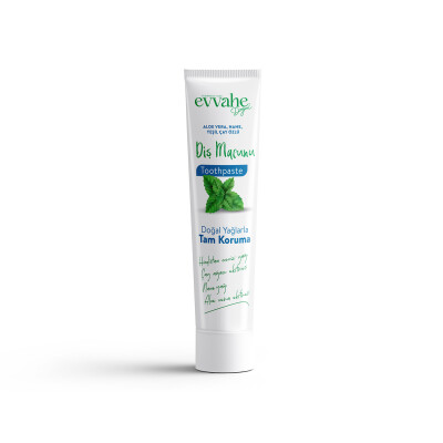 Aloe Vera, Nane, Yeşil Çay Özlü Diş Macunu (90gr) - EVVAHE DOĞAL