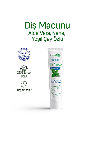 Aloe Vera, Nane, Yeşil Çay Özlü Diş Macunu (90gr) - 1