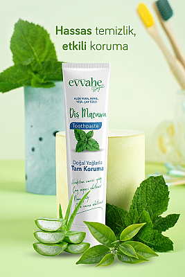 Aloe Vera, Nane, Yeşil Çay Özlü Diş Macunu (90gr) - 2