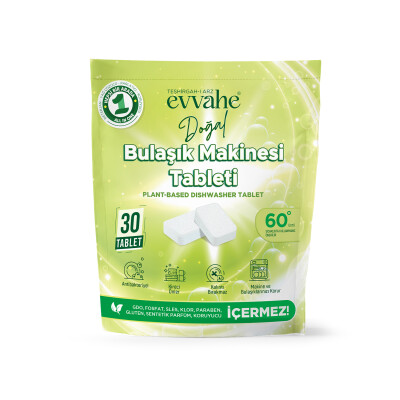 Bitkisel Bulaşık Makinesi Tableti (30 Tablet) - EVVAHE DOĞAL