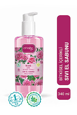 Bitkisel İçerikli Sıvı El Sabunu Rose 340ml