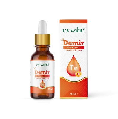Demir İçeren Damla Takviye Edici Gıda 30ml - EVVAHE DOĞAL