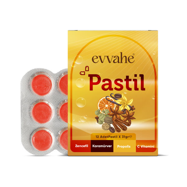 Pastil 12 adet(Zencefil, Karamürver, Propolis, C vitamini İçeren Pastil Takviye Edici Gıda) - 2