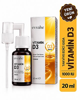 EVVAHE Vitamin D3 İçeren Oral Sprey Takviye Edici Gıda