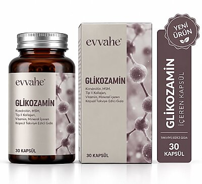 Glikozamin, Kondroitin, MSM, Tip II Kollajen, Vitamin, Mineral İçeren Kapsül Takviye Edici Gıda