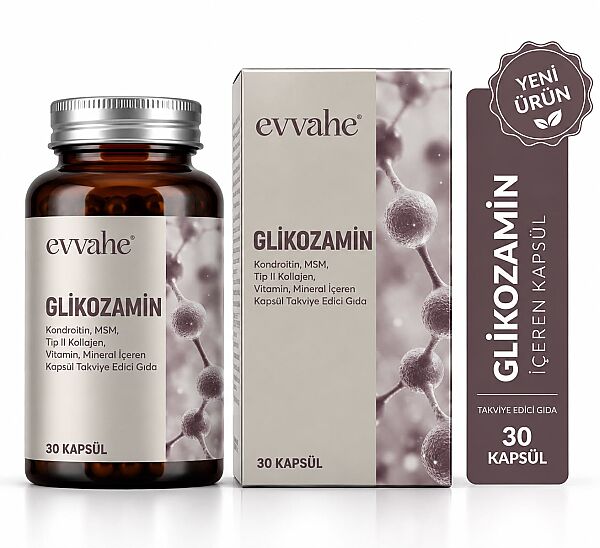 Glikozamin, Kondroitin, MSM, Tip II Kollajen, Vitamin, Mineral İçeren Kapsül Takviye Edici Gıda - 1