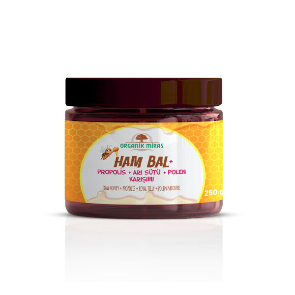 Ham Bal + Propolis + Arı Sütü + Polen Karışımı 250gr - 1