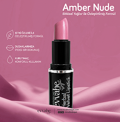 HERBAL VELVET STİCK RUJ - 1- AMBER NUDE 4 g e (1)