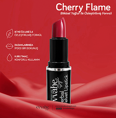 HERBAL VELVET STICK  RUJ 4- CHERRY FLAME 4 g e (1)
