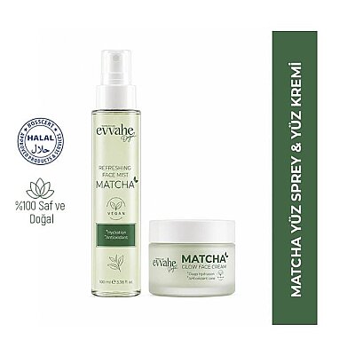 Matcha Ferahlatıcı Yüz Spreyi ve Yüz Kremi Seti (1)