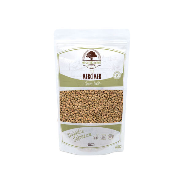 Organik Miras Yeşil Mercimek 1kg - 1