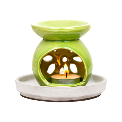 Seramik Buhurdanlik (Yeşil) - EVVAHE DOĞAL